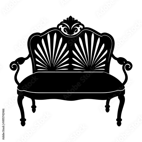 Garden Loveseat silhouette vector
