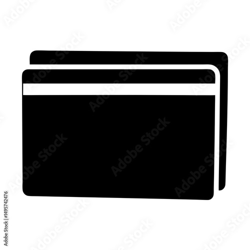 Two black credit cards stacked on top of each other finance industry