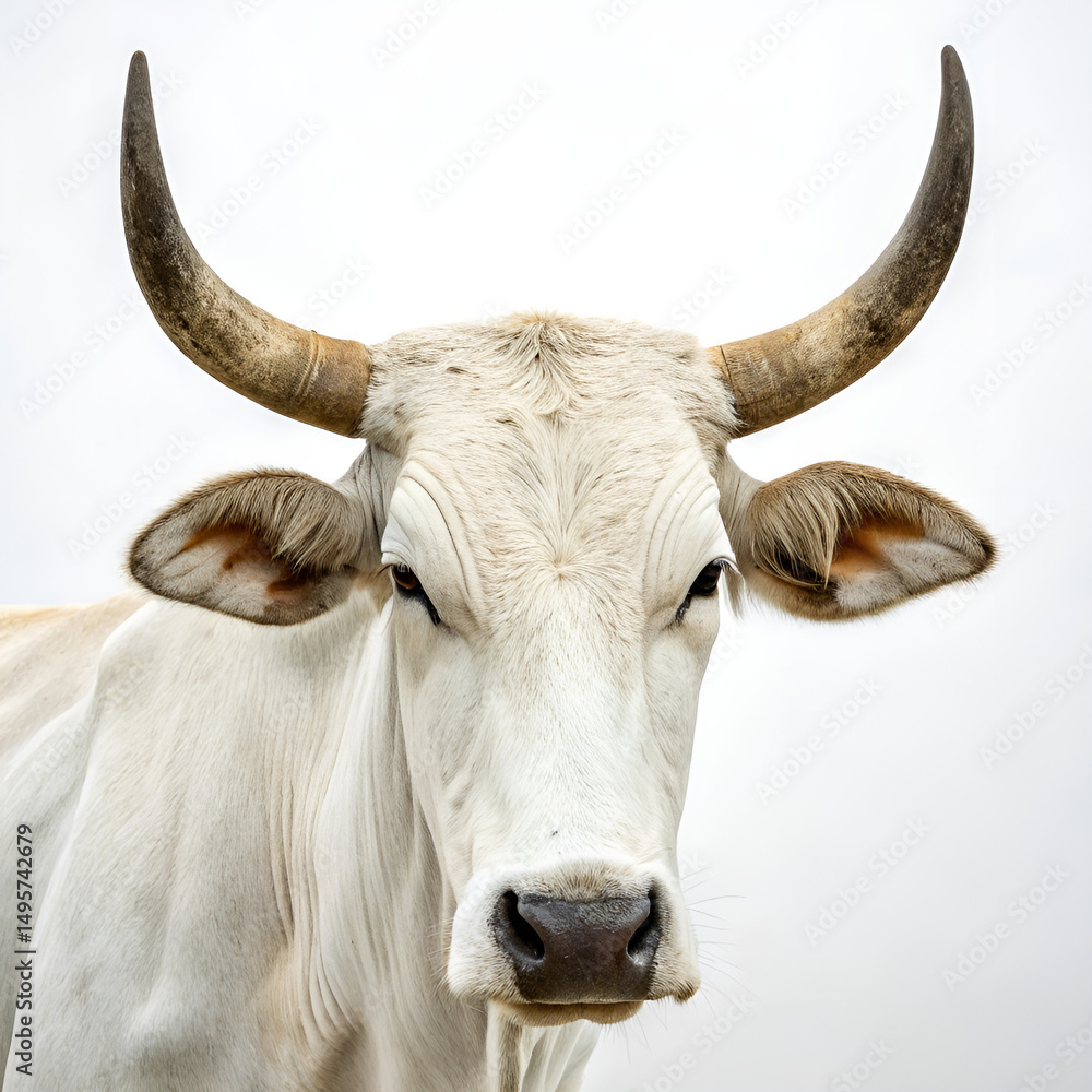 Naklejka premium cow isolated on white