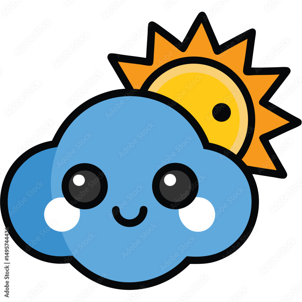 Fototapeta premium weather icon white background