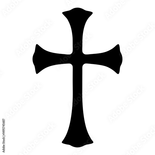Elegant and timeless symbol of faith The Christian Cross in Silhouette