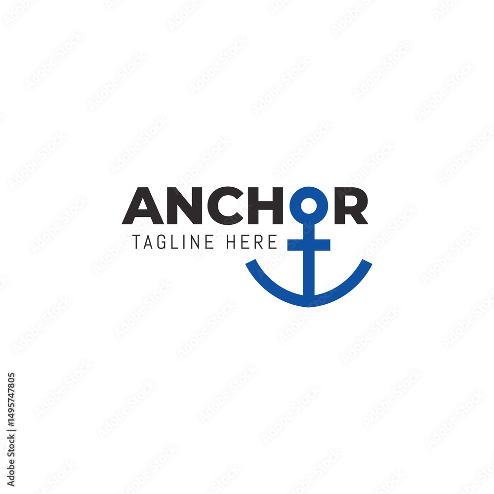 Anchor logo icon design template. Simple anchor logo. Anchor logo icon design template. Simple anchor logo.