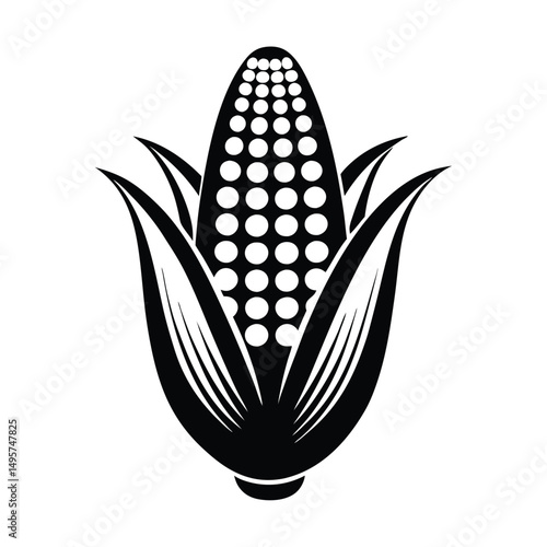 Sweet Corn Vegetable Vector, corn silhouette