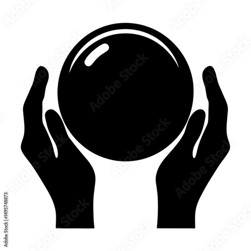 A pair of hands holding a glowing orb, symbol of destiny