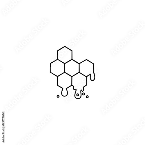 Honeycomb icon logo flat vector design