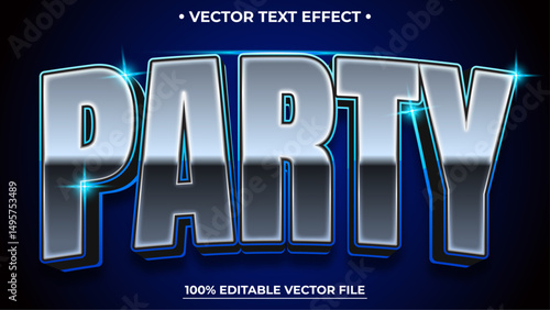 Party text effect abstract background template with bold style use for logo and banner headline