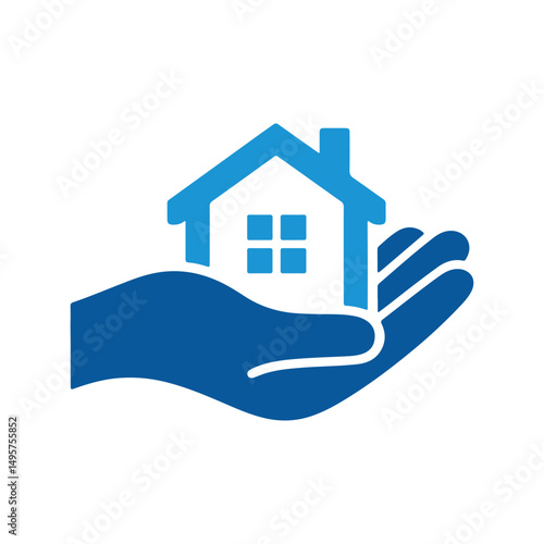  Home in Hand Logo Symbol