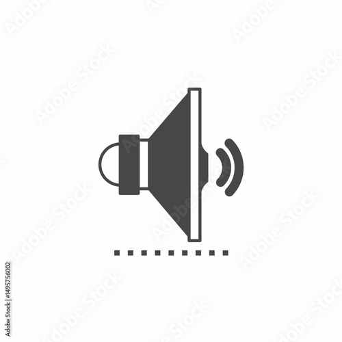 Black and white loudspeakers vector illustration icon. Illustration for business. Vector template.
