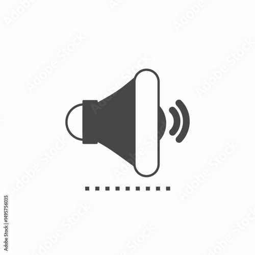 Black and white loudspeakers vector illustration icon. Illustration for business. Vector template.