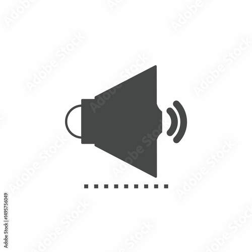 Black and white loudspeakers vector illustration icon. Illustration for business. Vector template.