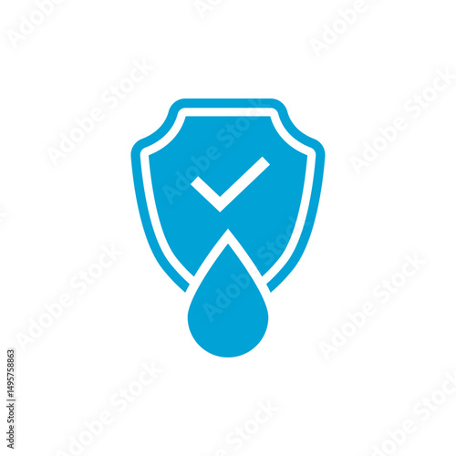 Waterproof icons. Waterproof or water resistant signs. Water protection symbol.