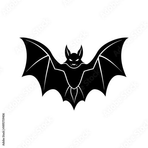 Wallpaper Mural Vampire Bat wings spread wide silhouette illustration. Torontodigital.ca