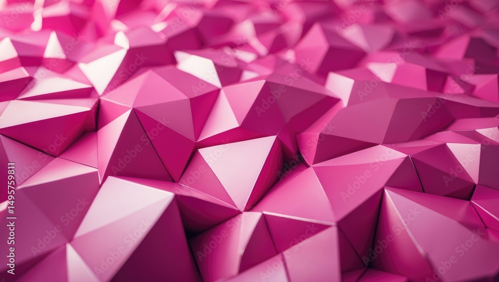 Fototapeta premium Background in Pink with Polygon Shapes