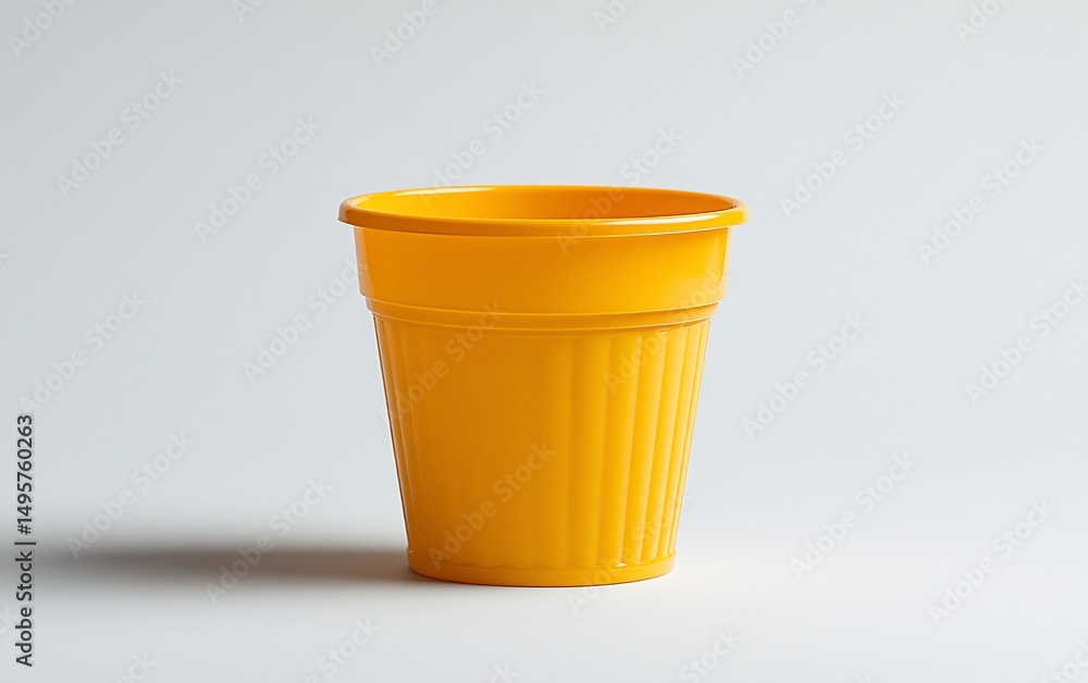 Plain yellow plastic cup Plain yellow plastic cup