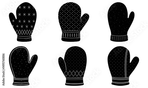 Mitten Silhouette  vector