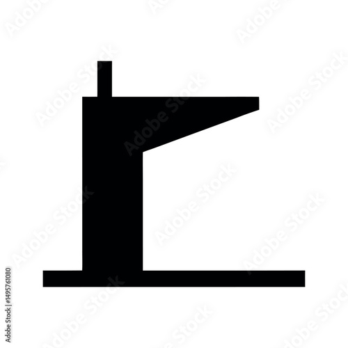 Swimming Pool Diving Board Black Silhouette