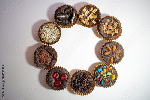 Brownies con toppings