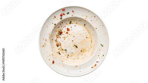 Tableau sur toile Dirty dish isolated on transparent background