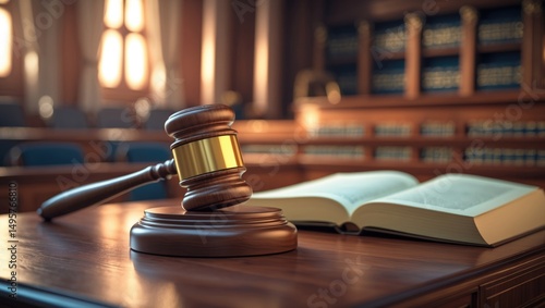 Wallpaper Mural Law Education. Gavel of a judge on a wooden surface, out-of-focus background Torontodigital.ca