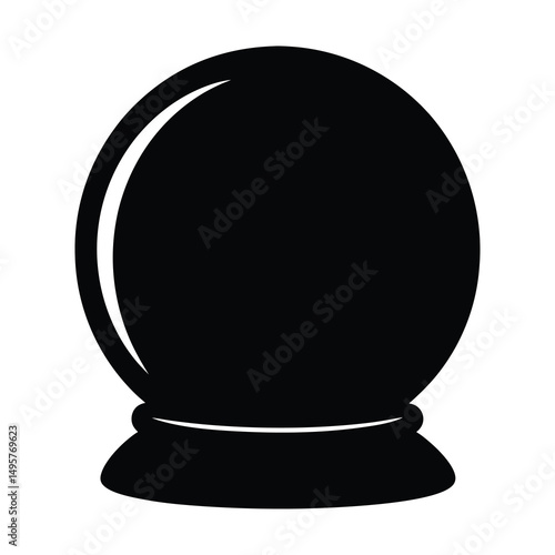 Mysterious crystal ball standing on a pedestal waiting to be discovered