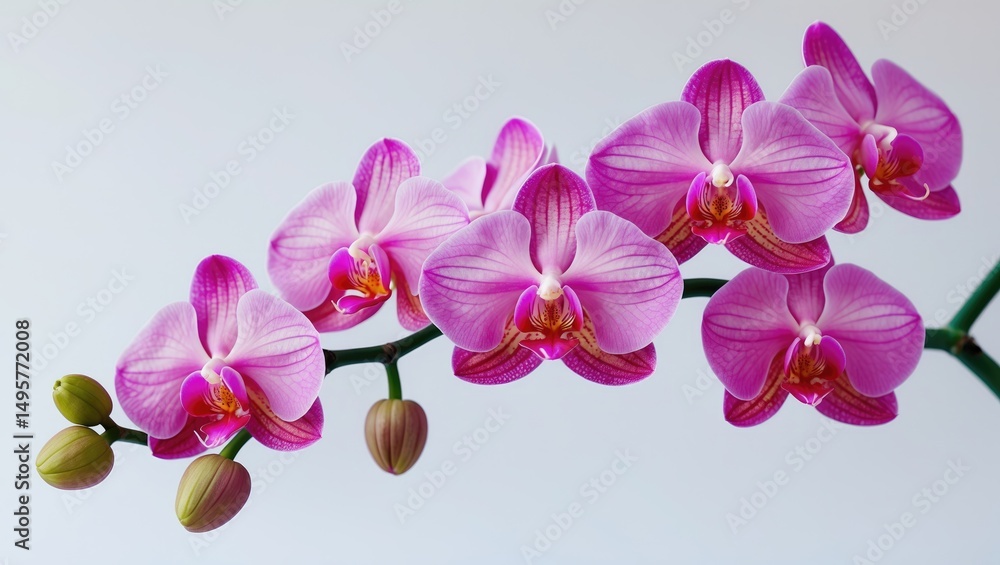 Lovely Phalaenopsis orchid blossoms, isolated on a simple background Lovely Phalaenopsis orchid blossoms, isolated on a simple background