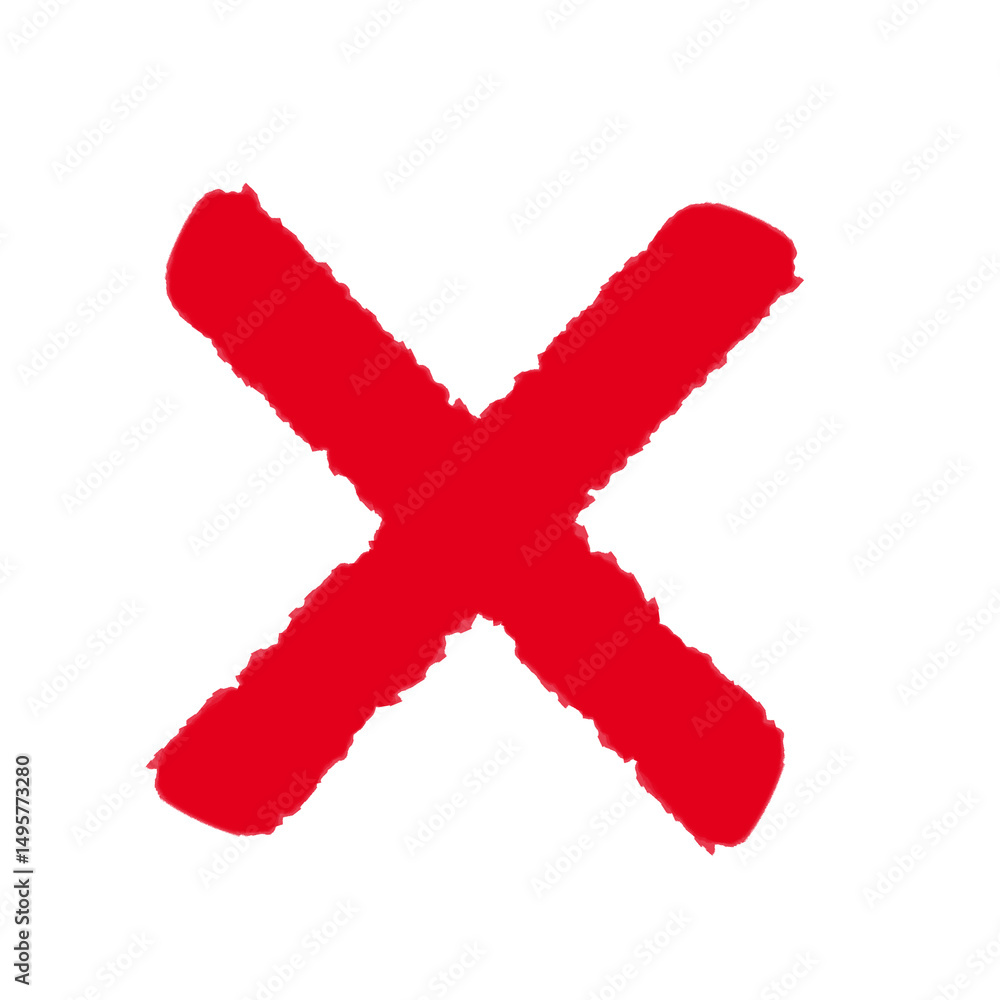 Fototapeta premium red cross isolated on white