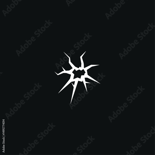 Crack icon logo flat vector design