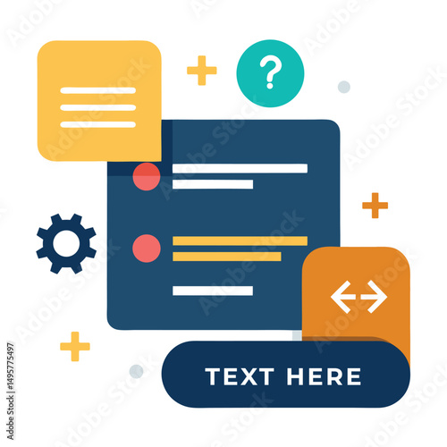 Add Fields Instruction Guide Flat Design Illustration