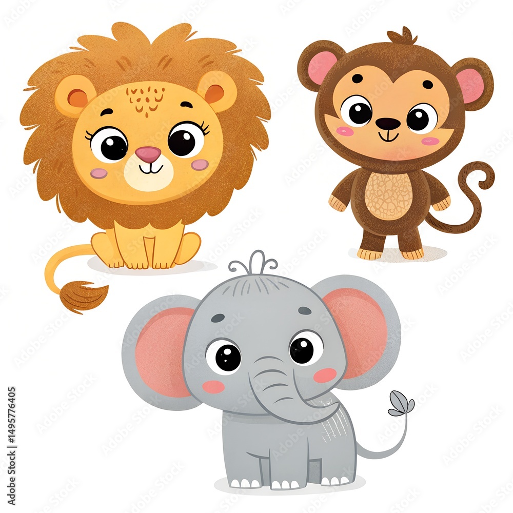 Obraz premium cartoon animal is very popular for all classes chirdren.