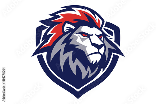 Wallpaper Mural Fierce Lion Head Logo for Sports Team Torontodigital.ca