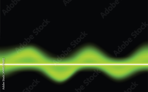 Abstract glowing ring on a dark gradient mesh background. Futuristic vector illustration with a neon-style straight shape
