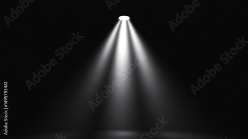 Black background with spotlight effect isolated lighting for dramatic visual impact