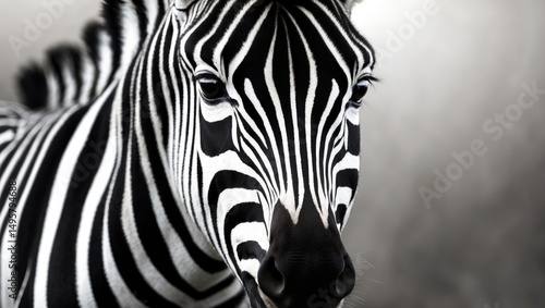 Zebra captured in close-up