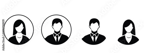 Avatar account icon vector. Default social media profile photo icon vector .