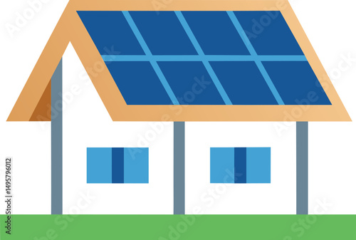 house with solar panels