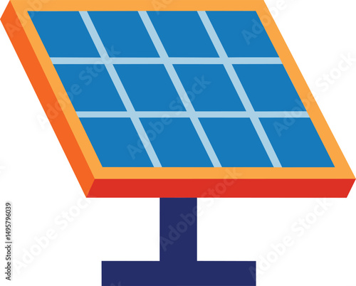 solar panel on a white background