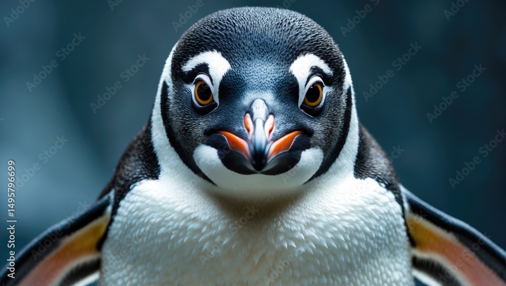 Naklejka premium Penguin close-up image