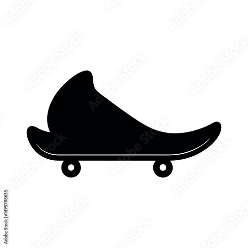 Swimming Kickboard Black Vector Silhouette