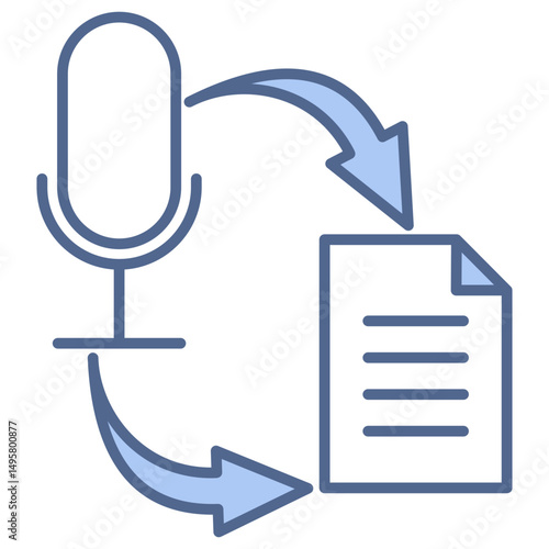 Speech Conversion Blue Icon