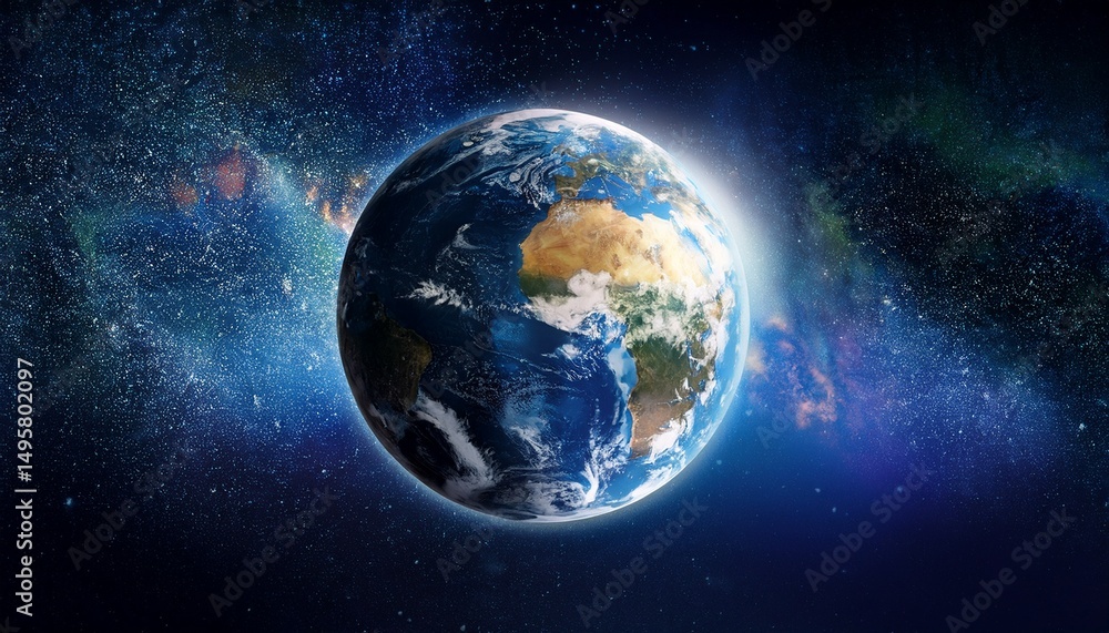 Fototapeta premium realistic planet earth in space