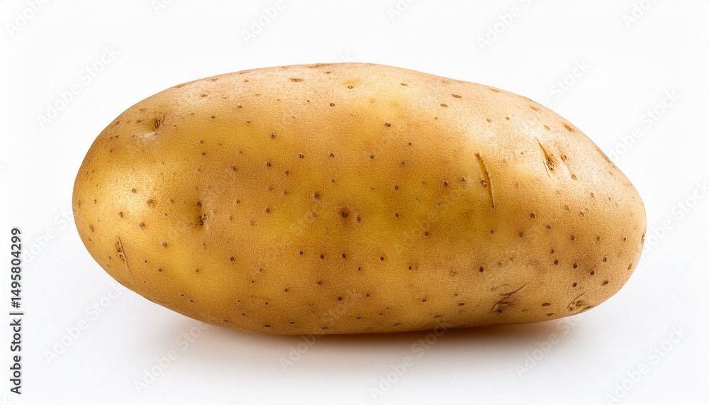 a russet potato idaho potato on white a russet potato idaho potato on white