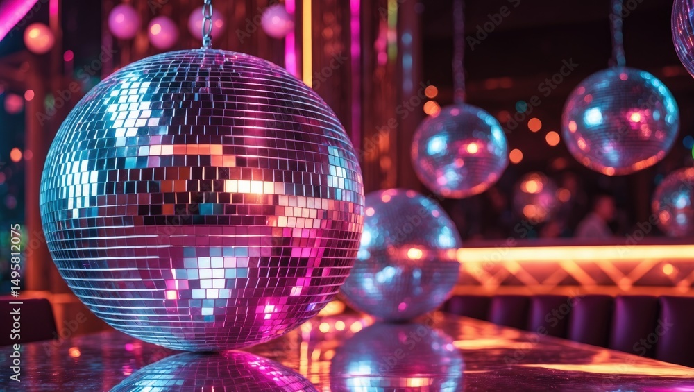 Obraz premium Disco ball inside a club