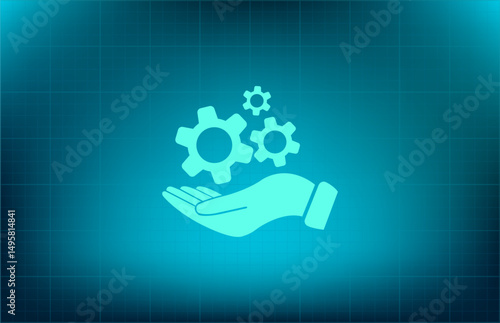 Vector icon on a blue background with a gradient