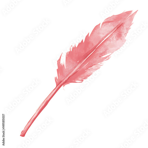 Artistic Arrow with Dynamic Motion in Soft Rose Col Isolated on Transparent Background