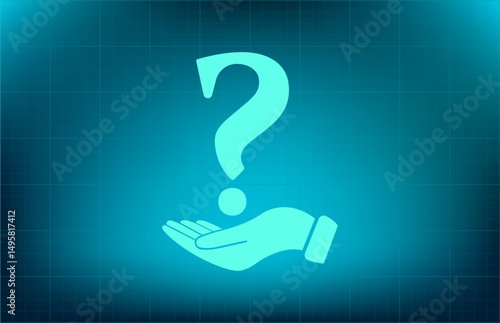 Vector icon on a blue background with a gradient
