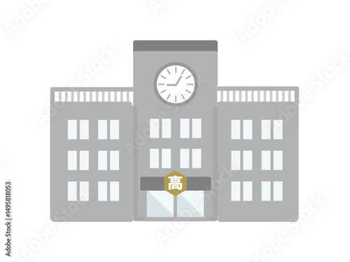 高校  建物  イラスト
