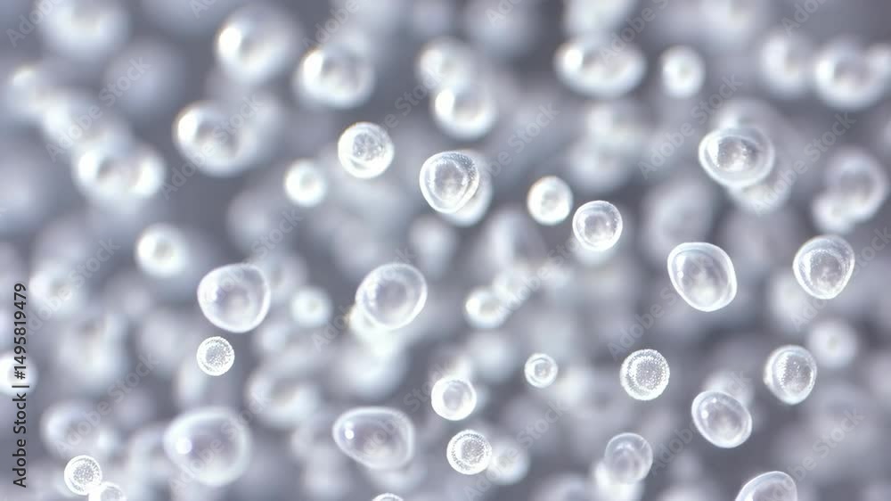 Close-up photography reveals a scattered cluster of glistening water droplets with a soft focus on a plain background, creating a calming visual. Close-up photography reveals a scattered cluster of glistening water droplets with a soft focus on a plain background, creating a calming visual.