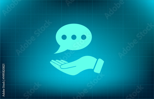 Vector icon on a blue background with a gradient