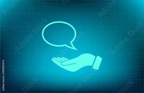 Vector icon on a blue background with a gradient