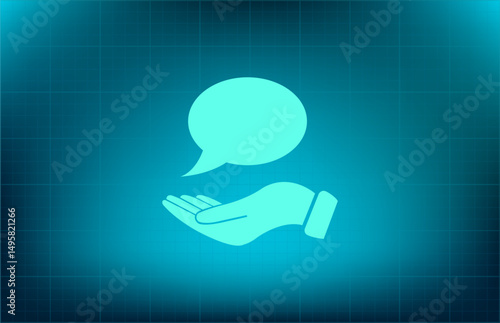 Vector icon on a blue background with a gradient